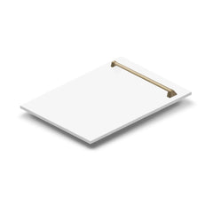 ZLINE 18" Autograph Edition Tallac Dishwasher Panel in White Matte with Accent Handle (DPVZ-WM-18) - The Home Selection