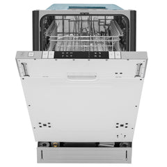 ZLINE 18 in. Compact Panel Ready Top Control Dishwasher with Stainless Steel Tub, 54dBa (DW7714-18) - The Home Selection