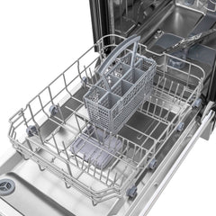 ZLINE 18 in. Compact Panel Ready Top Control Dishwasher with Stainless Steel Tub, 54dBa (DW7714-18) - The Home Selection