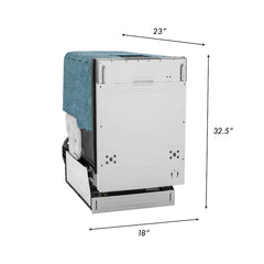 ZLINE 18 in. Compact Panel Ready Top Control Dishwasher with Stainless Steel Tub, 54dBa (DW7714-18) - The Home Selection