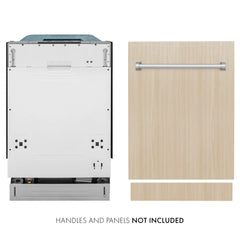 ZLINE 18 in. Compact Panel Ready Top Control Dishwasher with Stainless Steel Tub, 54dBa (DW7714-18) - The Home Selection