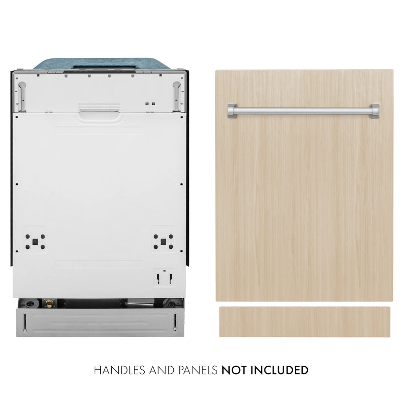 ZLINE 18 in. Compact Panel Ready Top Control Dishwasher with Stainless Steel Tub, 54dBa (DW7714-18) - The Home Selection