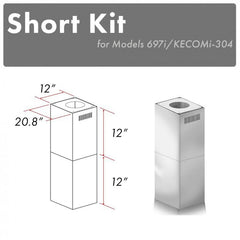 ZLINE 2-12 in. Short Chimney Pieces - SK-697i/KECOMi-304 - The Home Selection