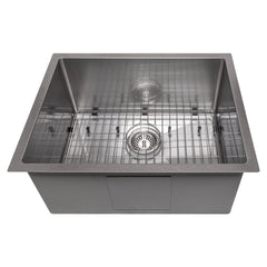 ZLINE 23 in. Meribel Undermount Single Bowl Stainless Steel Kitchen Sink with Bottom Grid, SRS-23 - The Home Selection