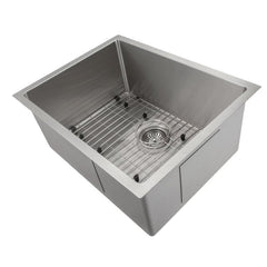 ZLINE 23 in. Meribel Undermount Single Bowl Stainless Steel Kitchen Sink with Bottom Grid, SRS-23 - The Home Selection