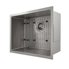 ZLINE 23 in. Meribel Undermount Single Bowl Stainless Steel Kitchen Sink with Bottom Grid, SRS-23 - The Home Selection