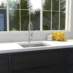 ZLINE 23 in. Meribel Undermount Single Bowl Stainless Steel Kitchen Sink with Bottom Grid, SRS-23 - The Home Selection