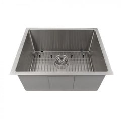 ZLINE 23 in. Meribel Undermount Single Bowl Stainless Steel Kitchen Sink with Bottom Grid, SRS-23 - The Home Selection