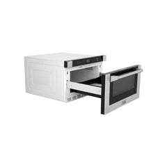 ZLINE 24" 1.2 cu. ft. Built-in Microwave Drawer with a Traditional Handle in Fingerprint Resistant Stainless Steel - MWD-1-SS-H - The Home Selection