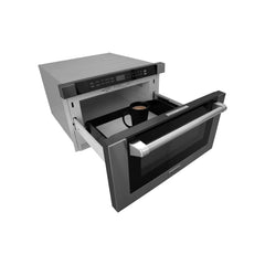 ZLINE 24" 1.2 cu. ft. Built-in Microwave Drawer with a Traditional Handle in Stainless Steel (MWD-1-H) - The Home Selection