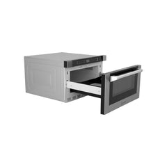 ZLINE 24" 1.2 cu. ft. Built-in Microwave Drawer with a Traditional Handle in Stainless Steel (MWD-1-H) - The Home Selection