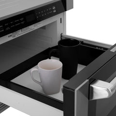 ZLINE 24" 1.2 cu. ft. Built-in Microwave Drawer with a Traditional Handle in Stainless Steel (MWD-1-H) - The Home Selection