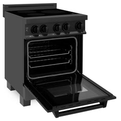 ZLINE 24" 2.8 cu. ft. Induction Range with a 3 Element Stove and Electric Oven in Black Stainless Steel - RAIND-BS-24 - The Home Selection