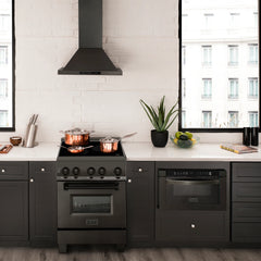 ZLINE 24" 2.8 cu. ft. Induction Range with a 3 Element Stove and Electric Oven in Black Stainless Steel - RAIND-BS-24 - The Home Selection