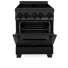 ZLINE 24" 2.8 cu. ft. Induction Range with a 3 Element Stove and Electric Oven in Black Stainless Steel - RAIND-BS-24 - The Home Selection