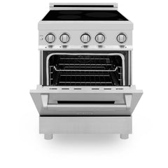 ZLINE 24" 2.8 cu. ft. Induction Range with a 3 Element Stove and Electric Oven in Stainless Steel (RAIND-24) - The Home Selection