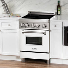 ZLINE 24" 2.8 cu. ft. Induction Range with a 3 Element Stove and Electric Oven in Stainless Steel (RAIND-24) - The Home Selection