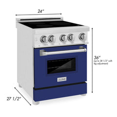 ZLINE 24" 2.8 cu. ft. Induction Range with a 3 Element Stove and Electric Oven in Stainless Steel (RAIND-24) - The Home Selection