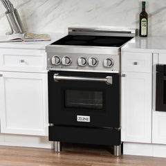 ZLINE 24" 2.8 cu. ft. Induction Range with a 3 Element Stove and Electric Oven in Stainless Steel (RAIND-24) - The Home Selection