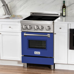 ZLINE 24" 2.8 cu. ft. Induction Range with a 3 Element Stove and Electric Oven in Stainless Steel (RAIND-24) - The Home Selection