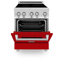 ZLINE 24" 2.8 cu. ft. Induction Range with a 3 Element Stove and Electric Oven in Stainless Steel (RAIND-24) - The Home Selection
