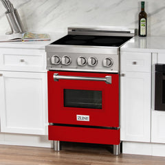 ZLINE 24" 2.8 cu. ft. Induction Range with a 3 Element Stove and Electric Oven in Stainless Steel (RAIND-24) - The Home Selection