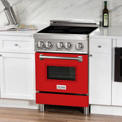 ZLINE 24" 2.8 cu. ft. Induction Range with a 3 Element Stove and Electric Oven in Stainless Steel (RAIND-24) - The Home Selection