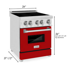 ZLINE 24" 2.8 cu. ft. Induction Range with a 3 Element Stove and Electric Oven in Stainless Steel (RAIND-24) - The Home Selection