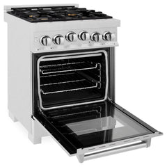 ZLINE 24" 2.8 cu. ft. Range with Gas Stove and Gas Oven in DuraSnow® Stainless Steel - RGS-24 - The Home Selection