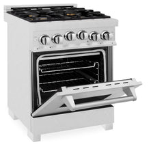 ZLINE 24" 2.8 cu. ft. Range with Gas Stove and Gas Oven in DuraSnow® Stainless Steel - RGS-24 - The Home Selection