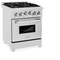 ZLINE 24" 2.8 cu. ft. Range with Gas Stove and Gas Oven in DuraSnow® Stainless Steel - RGS-24 - The Home Selection