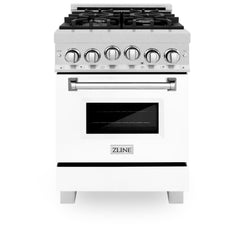 ZLINE 24" 2.8 cu. ft. Range with Gas Stove and Gas Oven in DuraSnow® Stainless Steel - RGS-24 - The Home Selection
