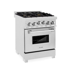 ZLINE 24" 2.8 cu. ft. Range with Gas Stove and Gas Oven in DuraSnow® Stainless Steel - RGS-24 - The Home Selection
