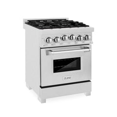 ZLINE 24" 2.8 cu. ft. Range with Gas Stove and Gas Oven in DuraSnow® Stainless Steel - RGS-24 - The Home Selection