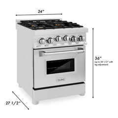 ZLINE 24" 2.8 cu. ft. Range with Gas Stove and Gas Oven - RG24 - The Home Selection