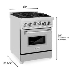 ZLINE 24" 2.8 cu. ft. Range with Gas Stove and Gas Oven - RG24 - The Home Selection