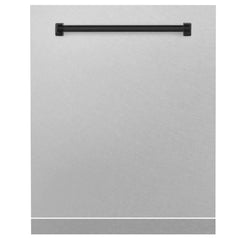ZLINE 24" Autograph Edition Monument Dishwasher Panel in DuraSnow® Stainless Steel (DPMTZ-SN-24) - The Home Selection