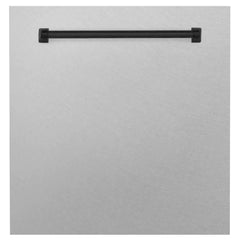 ZLINE 24" Autograph Edition Monument Dishwasher Panel in DuraSnow® Stainless Steel (DPMTZ-SN-24) - The Home Selection