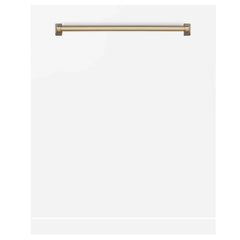 ZLINE 24" Autograph Edition Monument Dishwasher Panel in White Matte (DPMTZ-WM-24) - The Home Selection
