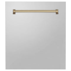 ZLINE 24" Autograph Edition Tallac Dishwasher Panel in Stainless Steel with Accent Handle (DPVZ-304-24) - The Home Selection