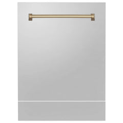 ZLINE 24" Autograph Edition Tallac Dishwasher Panel in Stainless Steel with Accent Handle (DPVZ-304-24) - The Home Selection