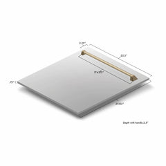 ZLINE 24" Autograph Edition Tallac Dishwasher Panel in Stainless Steel with Accent Handle (DPVZ-304-24) - The Home Selection