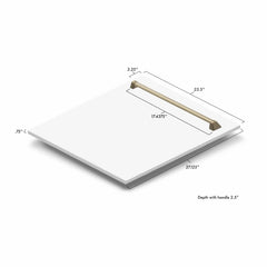 ZLINE 24" Autograph Edition Tallac Dishwasher Panel in White Matte with Accent Handle (DPVZ-WM-24) - The Home Selection