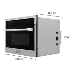 ZLINE 24" Built-in Convection Microwave Oven in Stainless Steel with Speed and Sensor Cooking (MWO-24) - The Home Selection