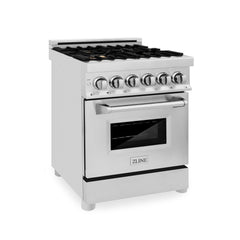ZLINE 24" Dual Fuel Range with in Stainless Steel - RA24 - The Home Selection
