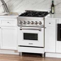 ZLINE 24" Dual Fuel Range with in Stainless Steel - RA24 - The Home Selection