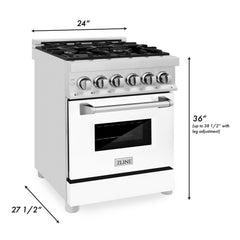 ZLINE 24" Dual Fuel Range with in Stainless Steel - RA24 - The Home Selection