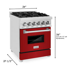 ZLINE 24" Dual Fuel Range with in Stainless Steel - RA24 - The Home Selection