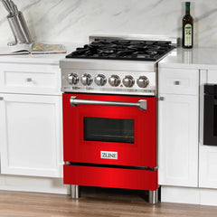 ZLINE 24" Dual Fuel Range with in Stainless Steel - RA24 - The Home Selection