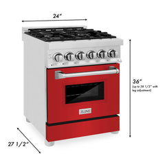 ZLINE 24" Dual Fuel Range with in Stainless Steel - RA24 - The Home Selection